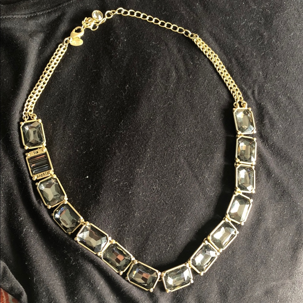 Lia Sophia Gold and Silver Gem Necklace